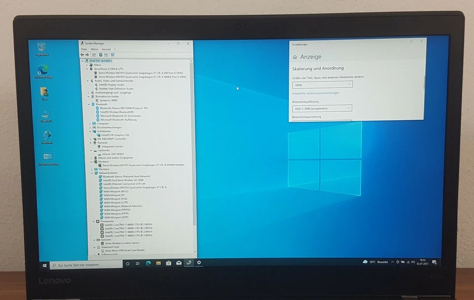 Lenovo ThinkPad T460s · i7-6600U · 12GB · 256GB, Foto 4 von 5
