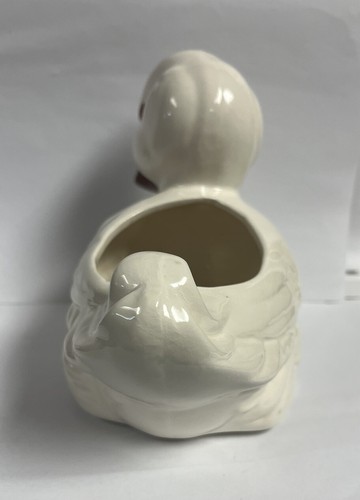 Vtg Duck Ceramic Planter Beige/ brow has a original sticker MR and Made in USA - Picture 7 of 10