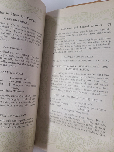 Vintage 1914 A Book of Good Dinners for my Friend Fanny Farmer Recipe Cookbook - Foto 9 di 15