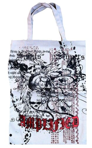 AMPLIFIED Totenkopf DARK SPIRIT SKULL BONES Canvas Einkaufs Tasche Shopper ViP - Bild 1 von 3