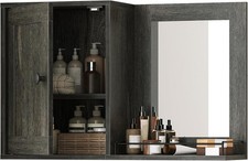 Medicine Wall Cabinet with Mirror, Bathroom Mirror with Storage, Medicine