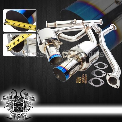 For 03-06 Hyundai Tiburon 2.7 V6 Catback Exhaust + 4.5'' Muffler Burn Tip GODSNOW
