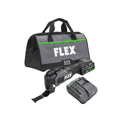 FLEX 24V Brushless Cordless Oscillating 20,000 OPM Multi-Tool Kit with 2.5Ah ...