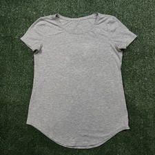 Lululemon T Shirt Women's Size 6 Gray Lightweight Short Sleeve Performance Tee