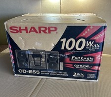 NEW IN BOX: Sharp CD-E55 Mini Component 3 Disc Stereo System - Free Shipping