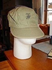 Original WWII USMC Marine Corps Cap Hat P44 HBT