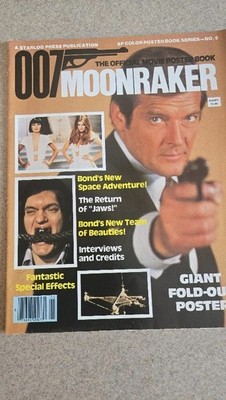 007 Moonraker  James Bond Official Movie Poster Book Roger Moore BOND GIRLS