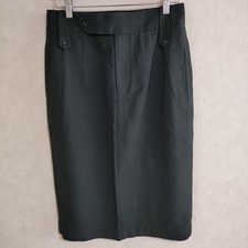 MARGARET HOWELL 578-9132020 Cotton linen size 3 skirt Dark gray 4-0730M  
