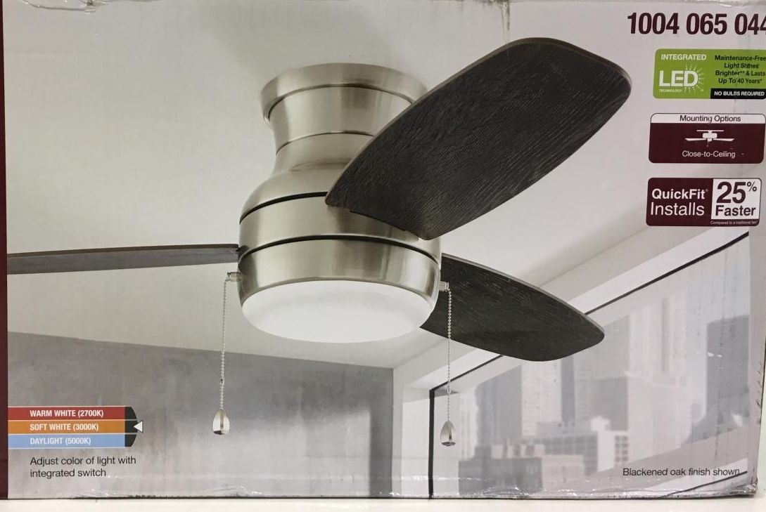 Home Decorators Ashby Park 44 in. Color Changing LED Brushed Nickel Ceiling Fan