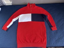 Tommy Hilfiger Womens M Colorblock Quarter Zip dress