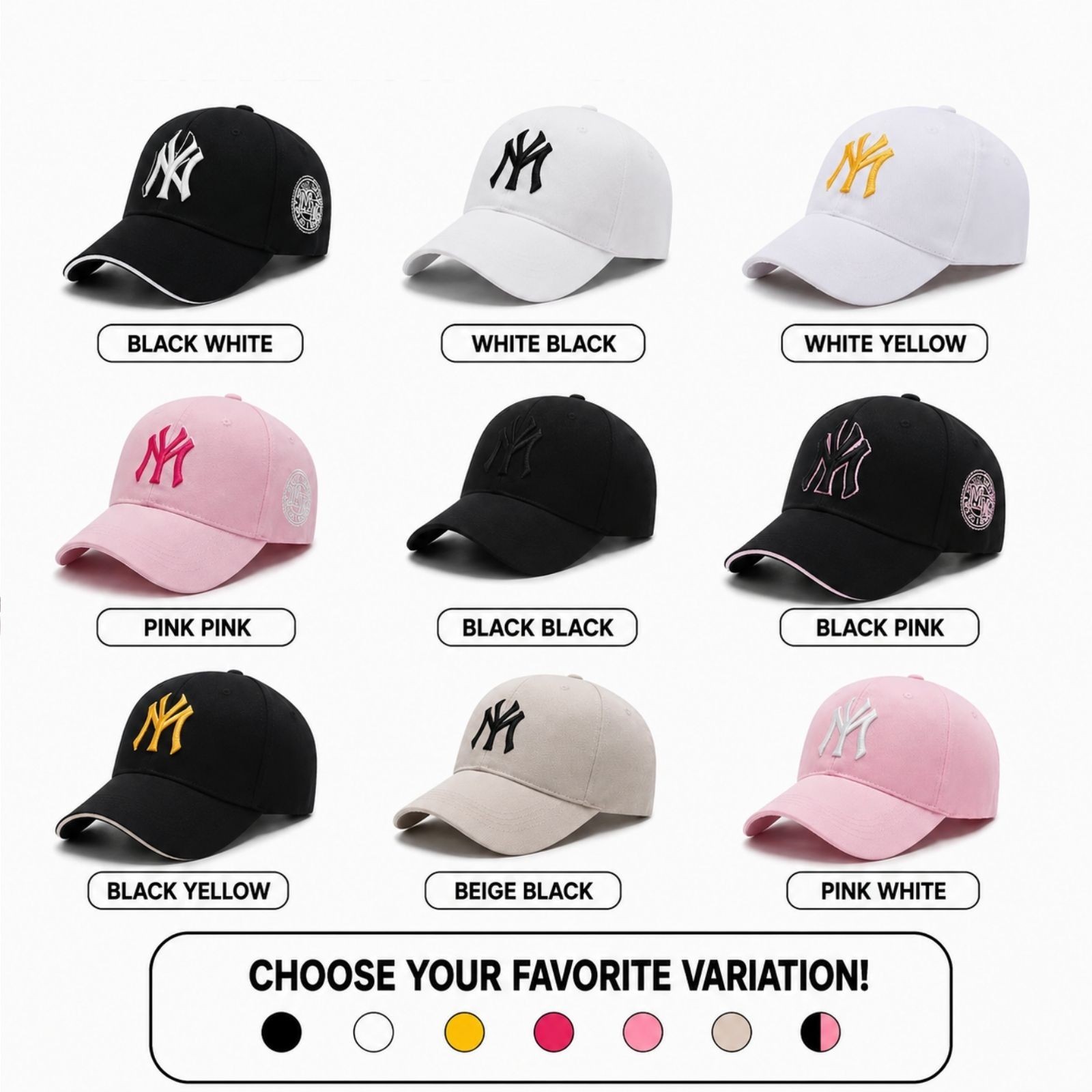York NY Yankees Baseball Hat Sport Snapback Caps Cotton Adjustable Unisex New