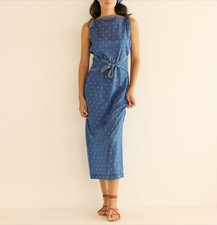 Women Doen Cotton Floral A-line Tank Midi Dress