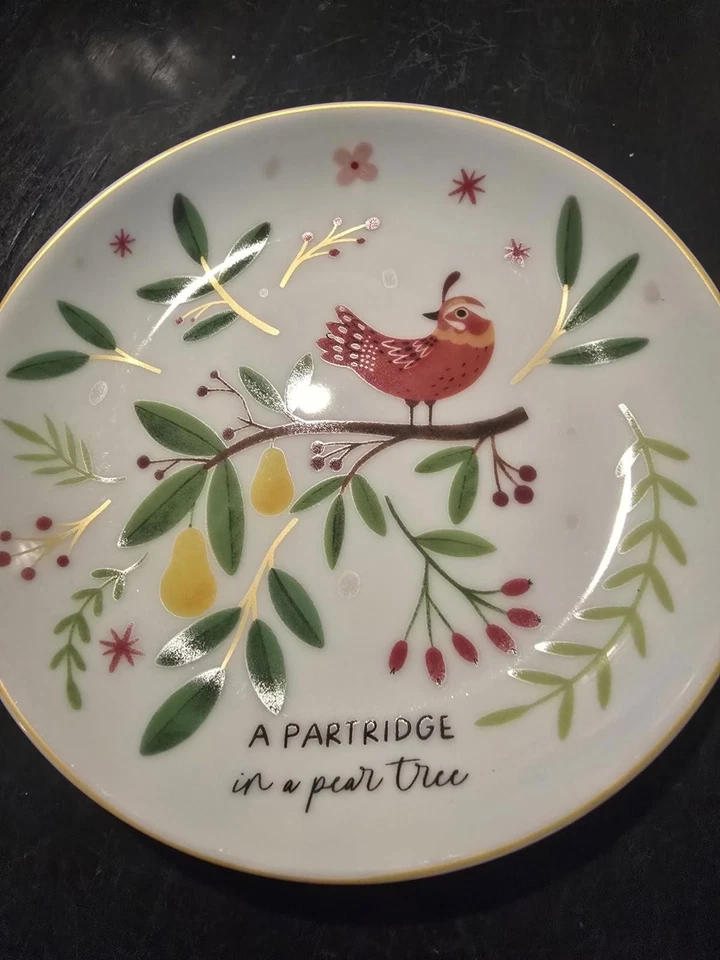 Juego de 12 platos de aperitivo de porcelana fina de 12 días de Navidad 6 pulgadas NUEVO Foto 2 de 4