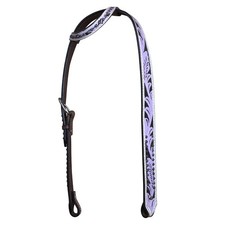 BH HILASON Western Horse Headstall Tack Genuine American Leather Purple  Black