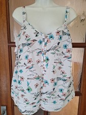 Lovely Ladies 100% Cotton Top Size 16 Debenams Excellent Condition Birds ??