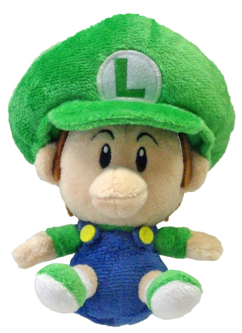 Official Little Buddy Super Mario Baby Luigi 6" Plush All Star Collection New