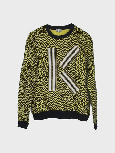 Kenzo, Vintage KENZO Maglione Uomo Tg. S Yellow/Black