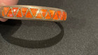 ANTIQUE NATIVE AMERICAN STERLING SILVER ZUNI CUFF BRACELET 17 GRAMS ORANGE SHELL — photo 5