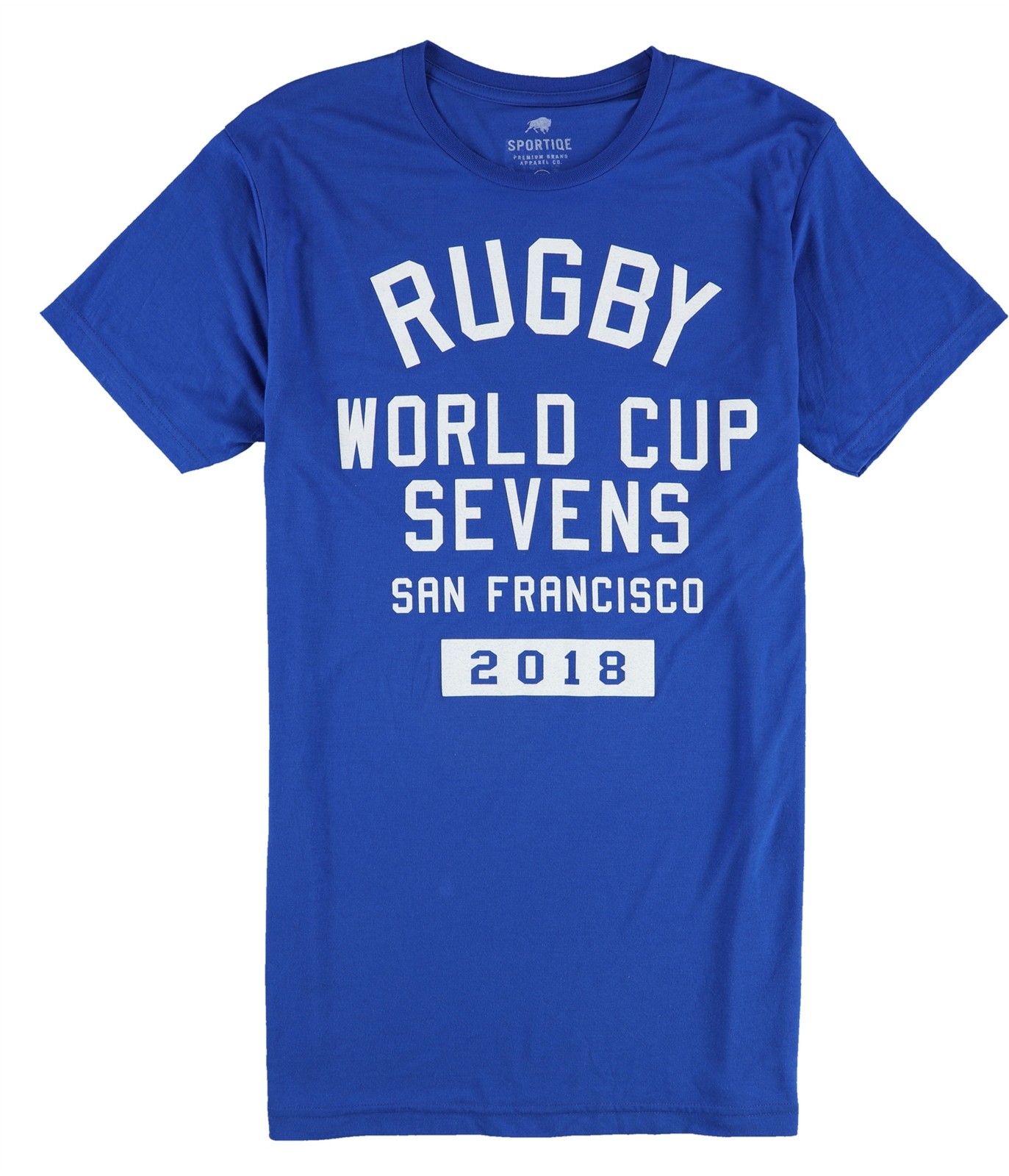 Футболка Sportiqe Mens Rugby World Cup Sevens 2018 с графическим принтом, синяя, X-Large