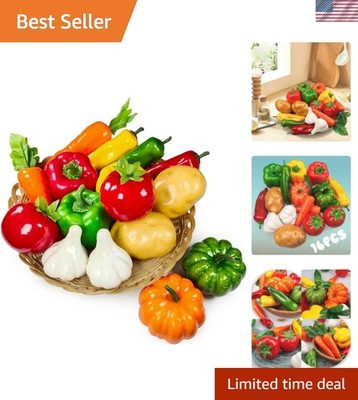 16 Pieces/Set Artificial Vegetables Simulation Vegetables Decoration Kitchen ...