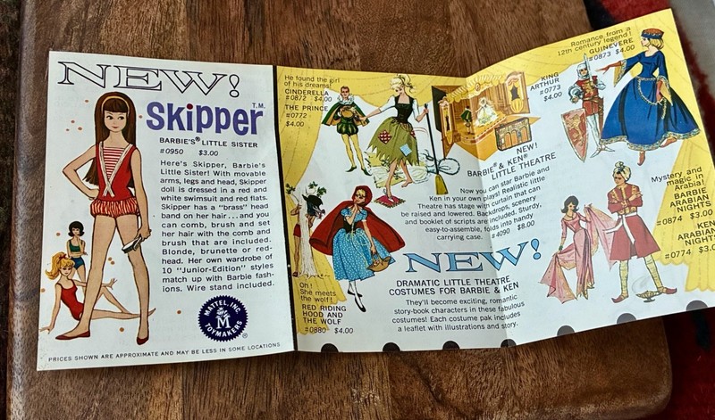 Vintage Barbie Skipper Allan Japan paper pamphlet brochure doll ephemera 1963