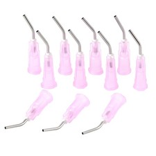 500 Pcs Dental Pre Bent Needle Tips 18Ga 1.2mm For Flow Etch Dispensing Syring