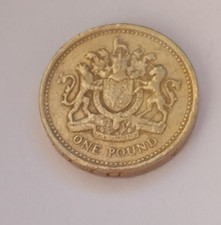 1983 CIRCULATED £1 ROYAL ARMS One Pound Old Style Round Coin Elizabeth II