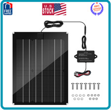 Solar Battery Charger Maintainer 15W Panel Kit Dump Trailer Built in Mppt Lead
