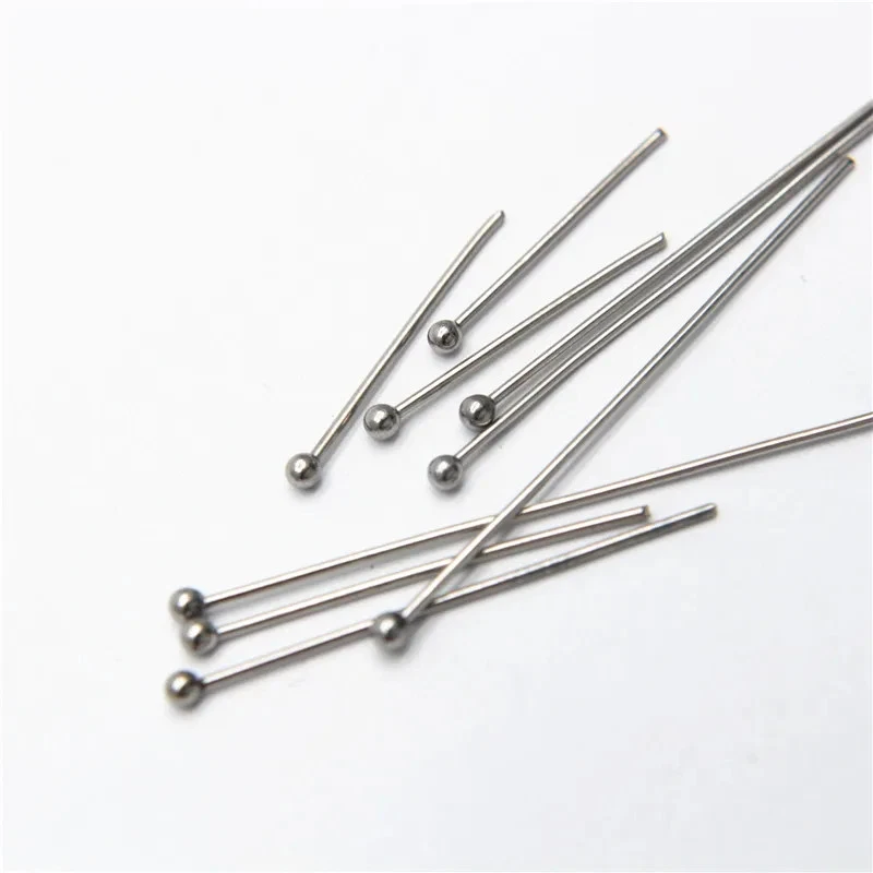 22 25 30mm 316 pinos de cabeça de bola folheados a ouro aço inoxidável achados - Imagem 4 de 4