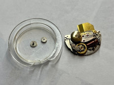 ELGIN 725 ELECTRONIC WRISTWATCH MOVEMENT 15 JEWELS  GOOD BALANCE & CROWN, 1960'S