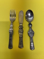 SESAME STREET Vintage 3 Pc Child's Set Gorham Stainless Flatware Muppets
