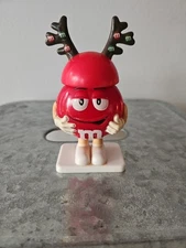 M&M's Red Character Figurine with Reindeer Antlers