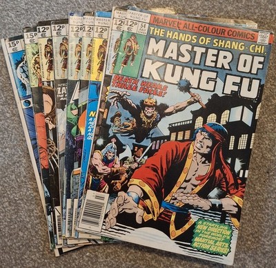 Shang-Chi Master of Kung Fu Assorted Marvel Comics Bundle 70s