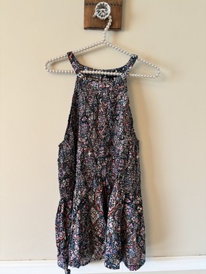 Torrid Womens Size 2 Sleeveless Floral Babydoll Top Smocked Multicolor
