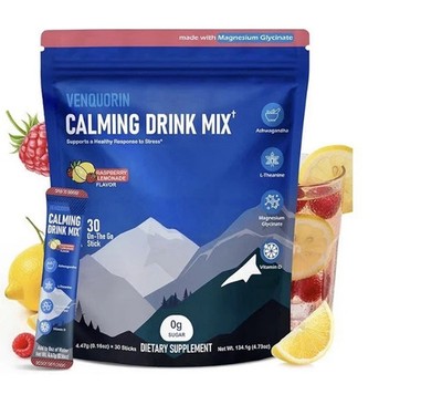 Calming Drink Mix Supports A Healthy Flavor Raspberry Lemonade - 30 Sticks