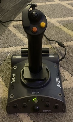 Saitek SN-PS41 XBOX 360 Aviator Flight Stick Joystick Controller AV8R-02 Works 