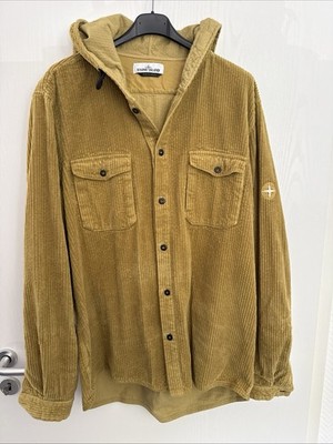 Stone Island Overshirt Mit Kapuze In Cord 100% Original