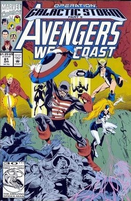 Avengers West Coast (1985) #  81 (8.0-VF) Operation Galactic Storm 1992