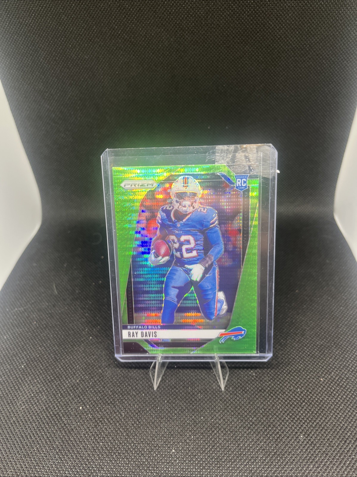 2024 Panini Prizm - Rookies Ray Davis #382 Neon Green Pulsar Prizm (RC)