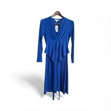 NWT $120 MICHAEL KORS Long-Sleeve Jersey Dress Royal Blue Sz 10