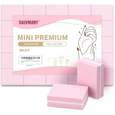 Mini Nail Buffer Blocks 100/180 Grit Sponge Sanding File Manicure Tools Bulk 50
