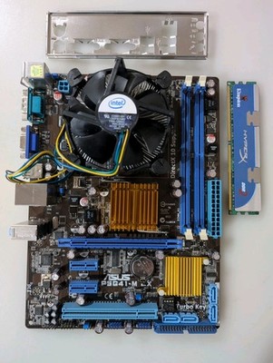 ASUS P5G41T-M LX Micro ATX Mainboard Intel E5800 RAM 8GB DDR3 mit I/O Shield