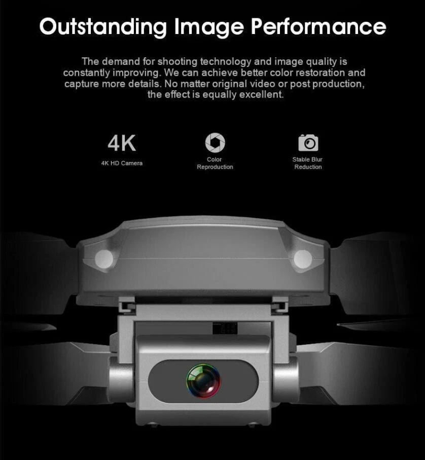 Drones Quadcopter Aircraft E681080P/4K Drone with HD Camera WiFi FPV Foldable RC - Image 3 of 4