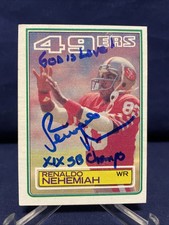 Renaldo Nehemiah  -Maryland Terps- San Francisco 49ers Autographed Card