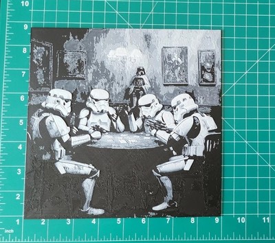 Star Wars 3D Painted Stormtrooper Fan Art; 7.8'' X 7.8'' Wall Art