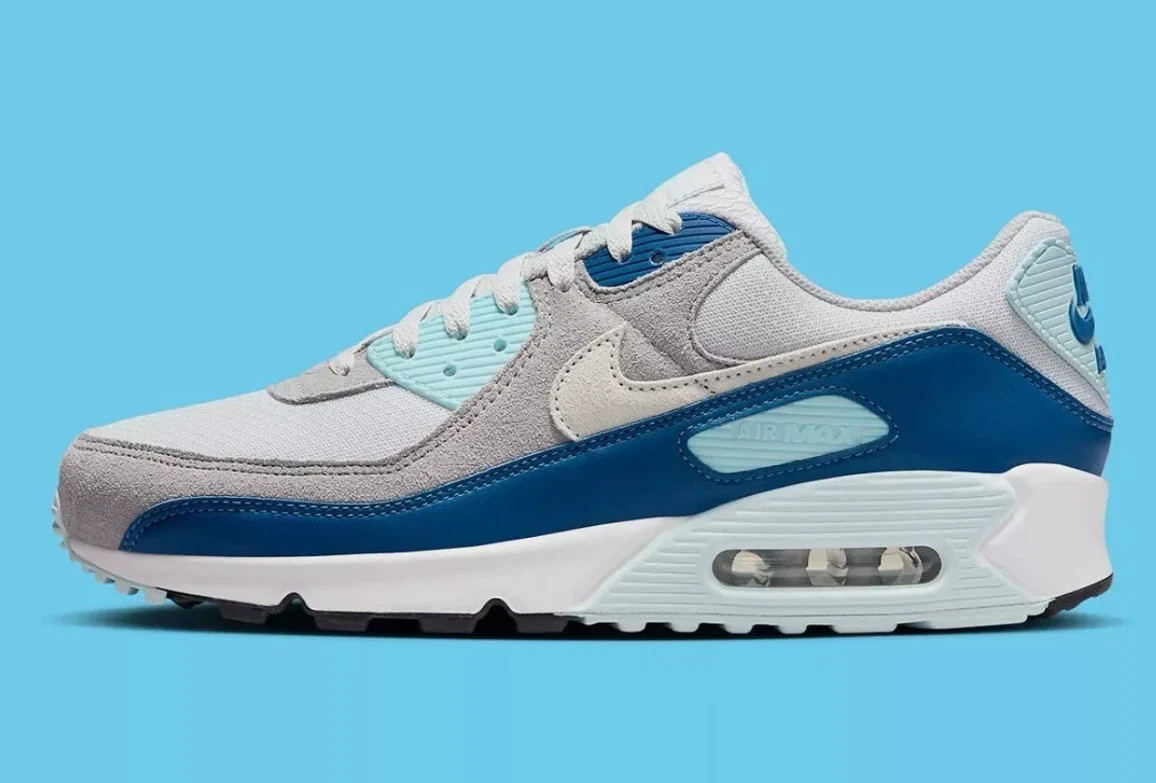 Nike Air Max 90 Pure Platinum Glacier Blue White Sneakers FN6958