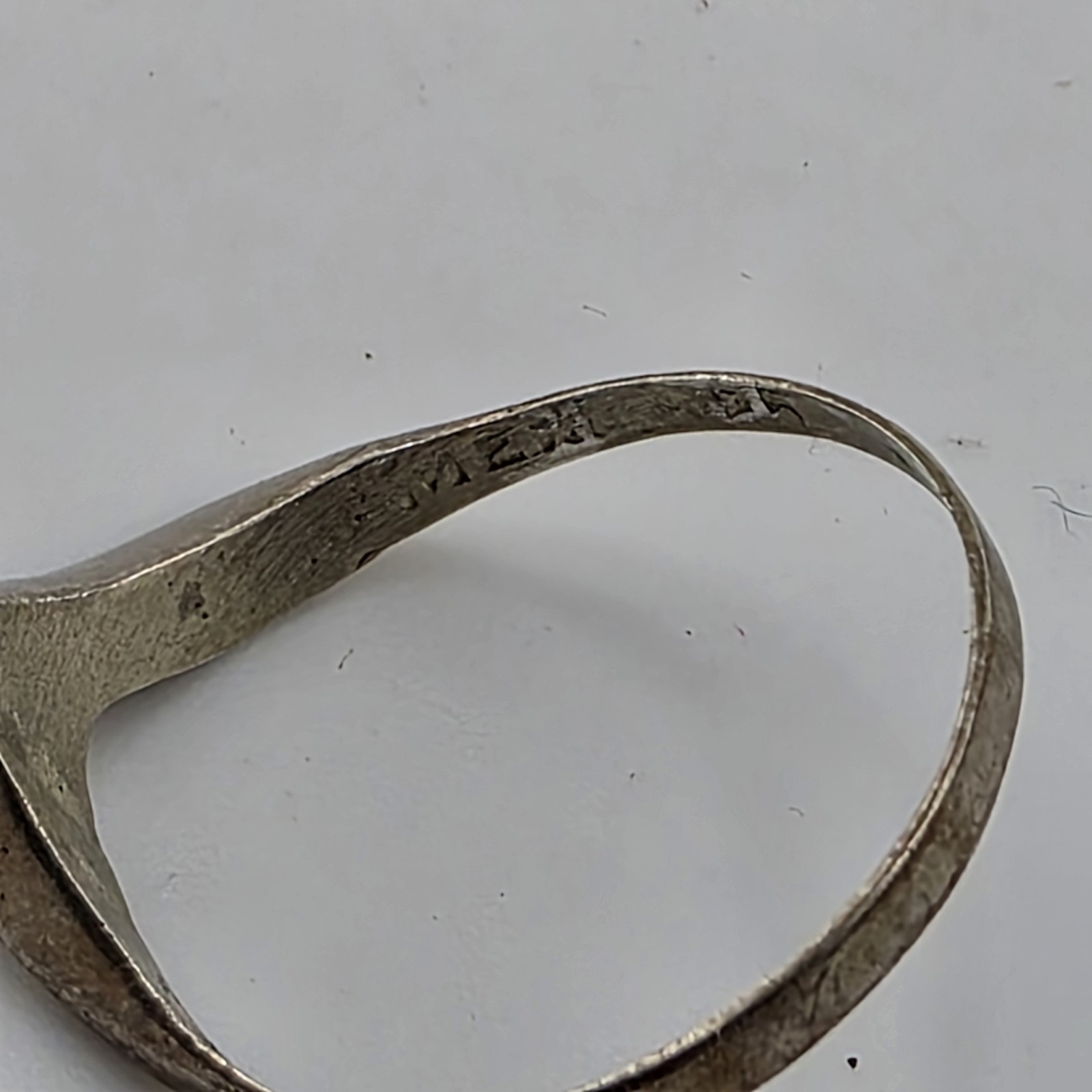 Sterling Silver Ring Solid 925 Chevron Vintage Pa… - image 6