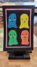 ACEO Original Art Card, Acrylic Drawing, Ghost, 