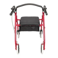 Heavy Duty Rolling Extra Wide For Elderly Rollator Walker Padded Seat walk