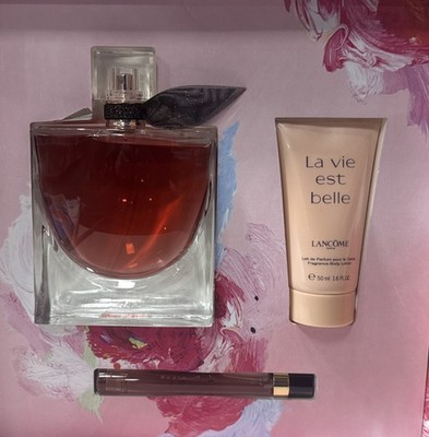 LANCOME PARIS EAU DE PARFUM & Body Lotion 3 PCS Gift Set
